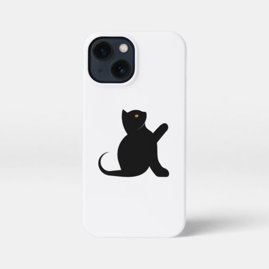 猫ことわざこんにちは iPhoneケース (裏面)