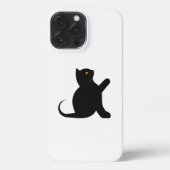 猫ことわざこんにちは iPhoneケース (裏面)