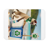 猫ごみ拾いビーチ マグネット (横)