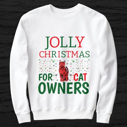 猫すてき飼い主のクリスマスパーソナライズされたかわいい スウェットシャツ
