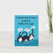 猫たちからの父の幸せな日 カード (正面)