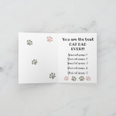 猫たちからの父の幸せな日 カード (内部)