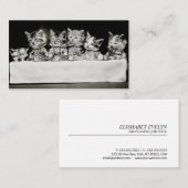 猫たちがお茶をヴィンテージ 名刺 (正面/裏面)