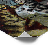 猫たちが屋根の上で公にする ポスター (角)