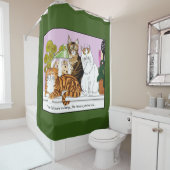 猫たちが担当している シャワーカーテン (インサイチュ)