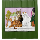 猫たちが担当している シャワーカーテン (正面)