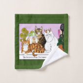 猫たちが担当している バスタオルセット (ウォッシュタオル)