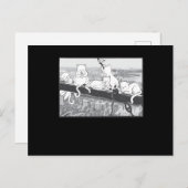 猫たちが超高層ビルの昼食パロディ猫たちを登場 ポストカード (正面/裏面)