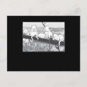 猫たちが超高層ビルの昼食パロディ猫たちを登場 ポストカード (正面)