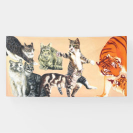 猫たちが遊びに行く  横断幕