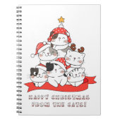 猫たちのクリスマス、幸せに ノートブック (正面)