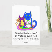 猫たちの父の日のカードから カード (裏面)