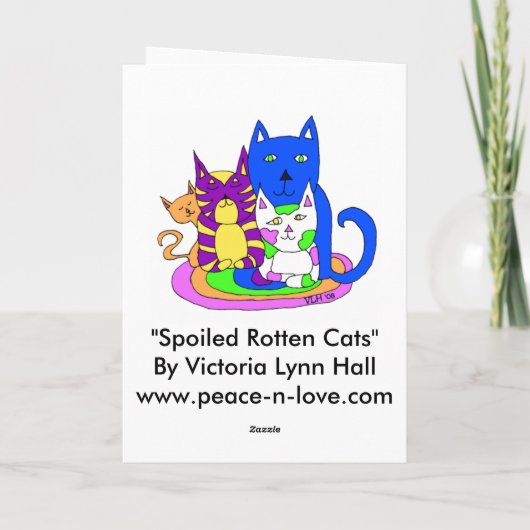 猫たちの父の日のカードから カード (裏面)