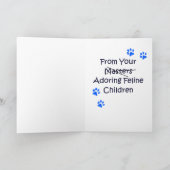 猫たちの父の日のカードから カード (内部)
