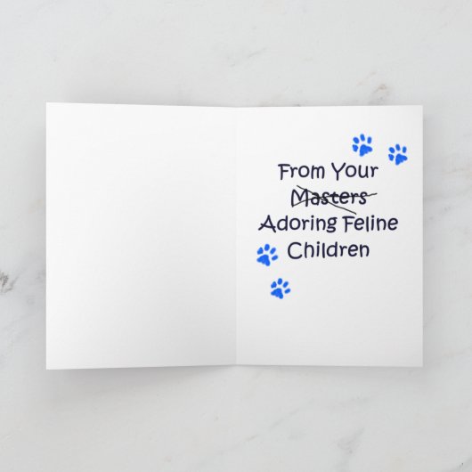 猫たちの父の日のカードから カード (内部)