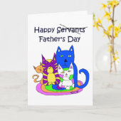 猫たちの父の日のカードから カード (黄色い花)