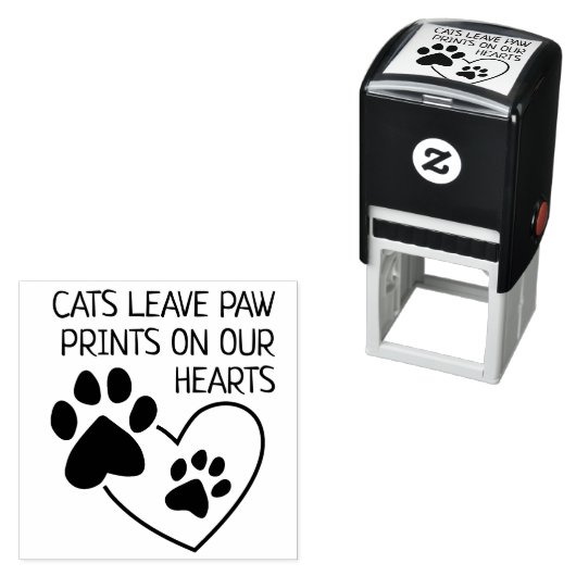 猫たちは私たちの心に足跡を残す セルフインキングスタンプ (インサイチュ)