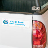 猫たち乗船中 バンパーステッカー (トラック上)