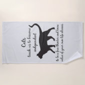 猫たち教えの霊動物トーテムビーチタオル ビーチタオル (正面)