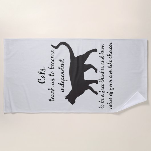 猫たち教えの霊動物トーテムビーチタオル ビーチタオル (正面)