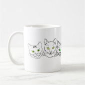 猫たち – みんな不機嫌 コーヒーマグカップ (左)