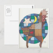 猫たち – キルティング ポストカード (正面/裏面)