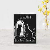 猫だか考えら男じゃおもしろいない カード (黄色い花)