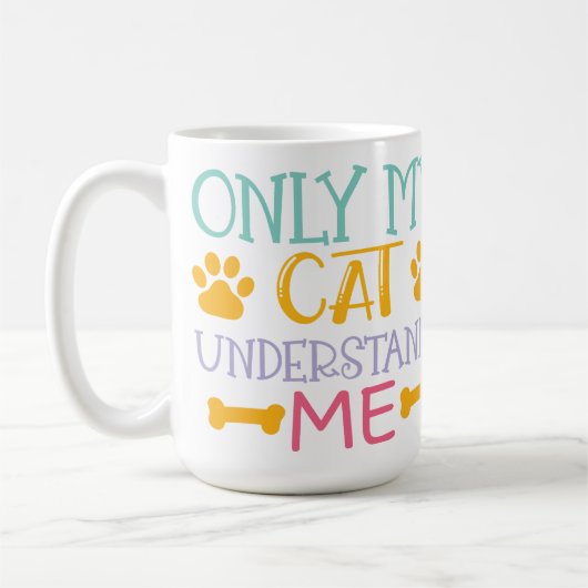 猫だけが私のことわざを理解する コーヒーマグカップ (左)