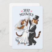 猫だけの結婚式　面白い　結婚した猫カップル シーズンカード (正面/裏面)