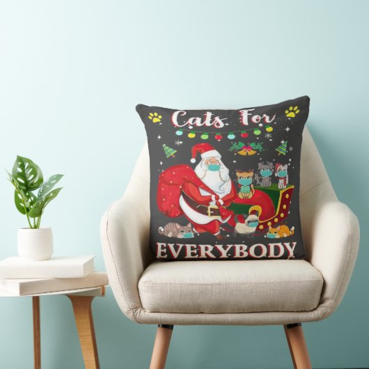 猫だらけのクリスマス クッション (椅子)