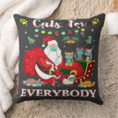 猫だらけのクリスマス クッション (ブランケット)