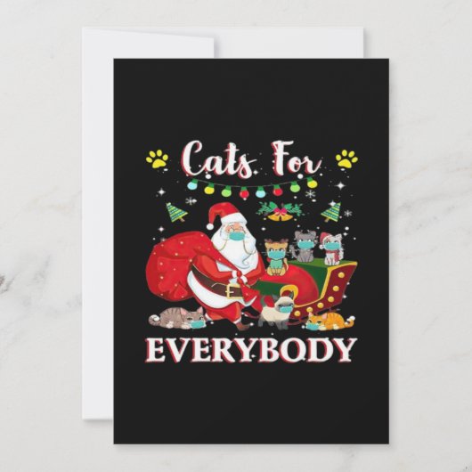 猫だらけのクリスマス 招待状 (正面)