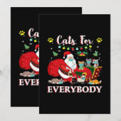 猫だらけのクリスマス 招待状 (正面/裏面)