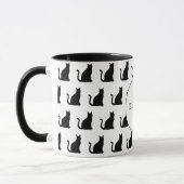 猫だらけのモノグラム マグカップ (左)