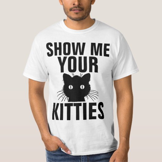猫ちゃんおもしろいのTシャツ Tシャツ (正面)