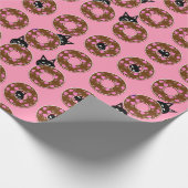 猫ちゃんとドーナッツブラックキャッツノベルティ ラッピングペーパー (角)