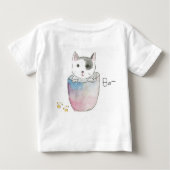 猫ちゃんのご挨拶 ベビーTシャツ (裏面)