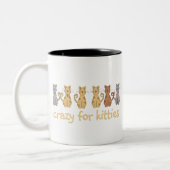 猫ちゃんのために熱狂する ツートーンマグカップ (左)