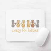 猫ちゃんのために熱狂する マウスパッド (マウス)
