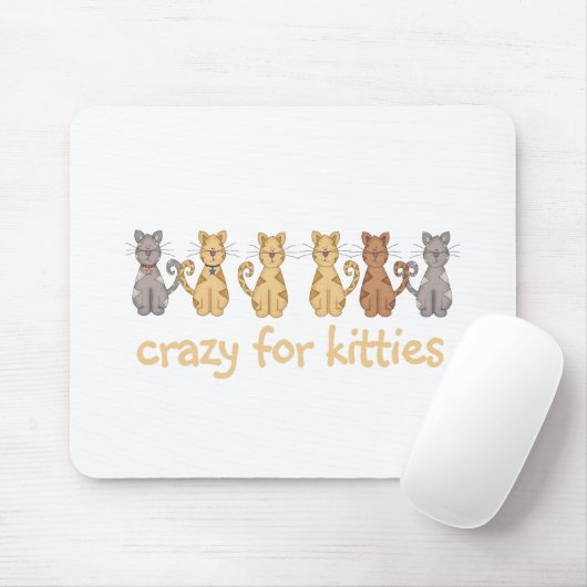 猫ちゃんのために熱狂する マウスパッド (マウス)