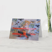 猫ちゃんの飛行 カード (正面)