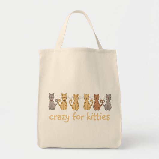 猫ちゃんのTシャツおよびギフトのために熱狂する トートバッグ (正面)