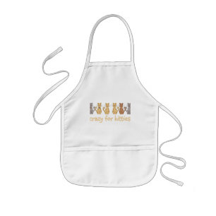 猫ちゃんのTシャツおよびギフトのために熱狂する 子供用エプロン