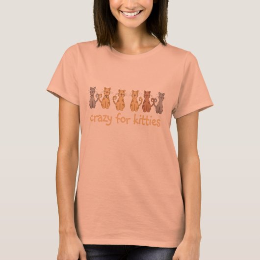 猫ちゃんのTシャツおよびギフトのために熱狂する Tシャツ (正面)