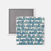 猫ちゃんは私を青い磁石にしない マグネット (正面/裏面)