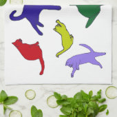 猫ちゃんカラフルタオル キッチンタオル (折り畳み)
