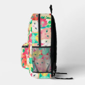 猫ちゃんズハドルパステル描アート プリントバックパック (右)