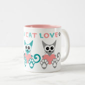 猫ちゃんラブ2トーン マグカップ (正面右)