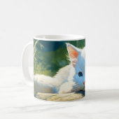 猫ちゃん コーヒーマグカップ (正面左)