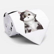 猫ちゃん&ブラックポーズネクタイ